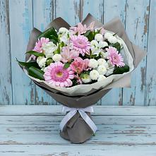 Букет цветов из:  Герберы, Альстромерии и Хризантемы #REPLACE_PRED# Новосолдатке