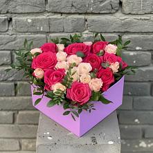 Цветочная композиция из Розы в коробке в Новосолдатке