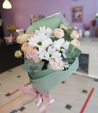 Букет цветов из:  Хризантемы и Розы в Новосолдатке