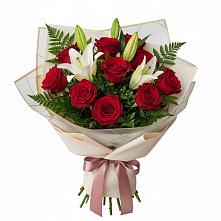 Букет цветов из:  Лилии и Розы в Новосолдатке