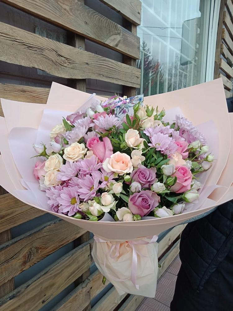 Букет цветов из: Розы и Хризантемы в Новосолдатке