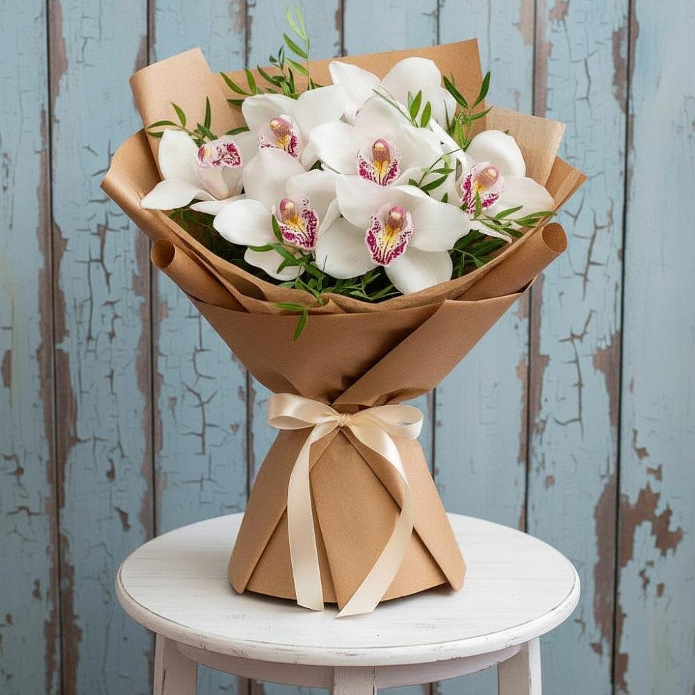Букет цветов из: Орхидеи и Розы в Новосолдатке