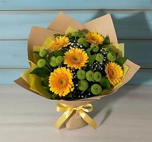Букет цветов из:  Герберы и Хризантемы #REPLACE_PRED# Новосолдатке
