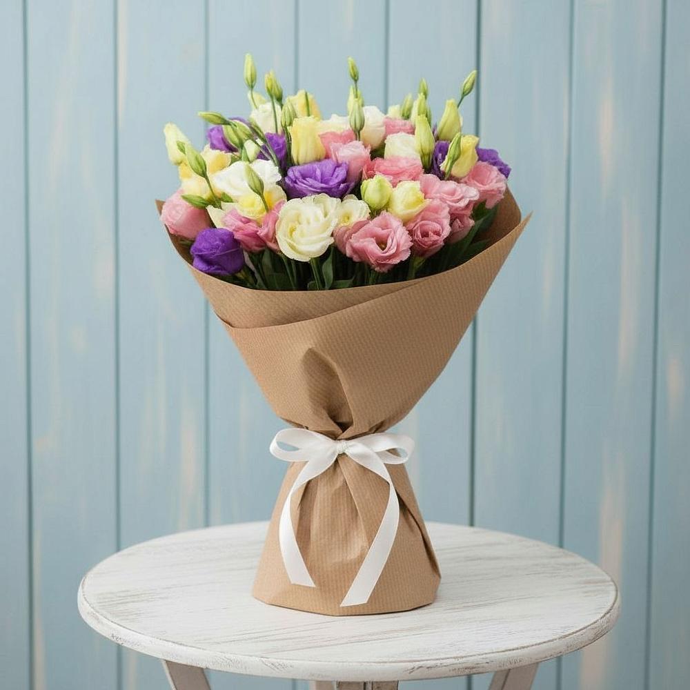 Букет цветов из: Лизиантусы в Новосолдатке