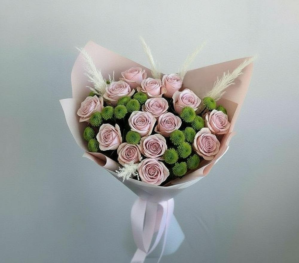 Букет цветов из: Розы и Хризантемы в Новосолдатке