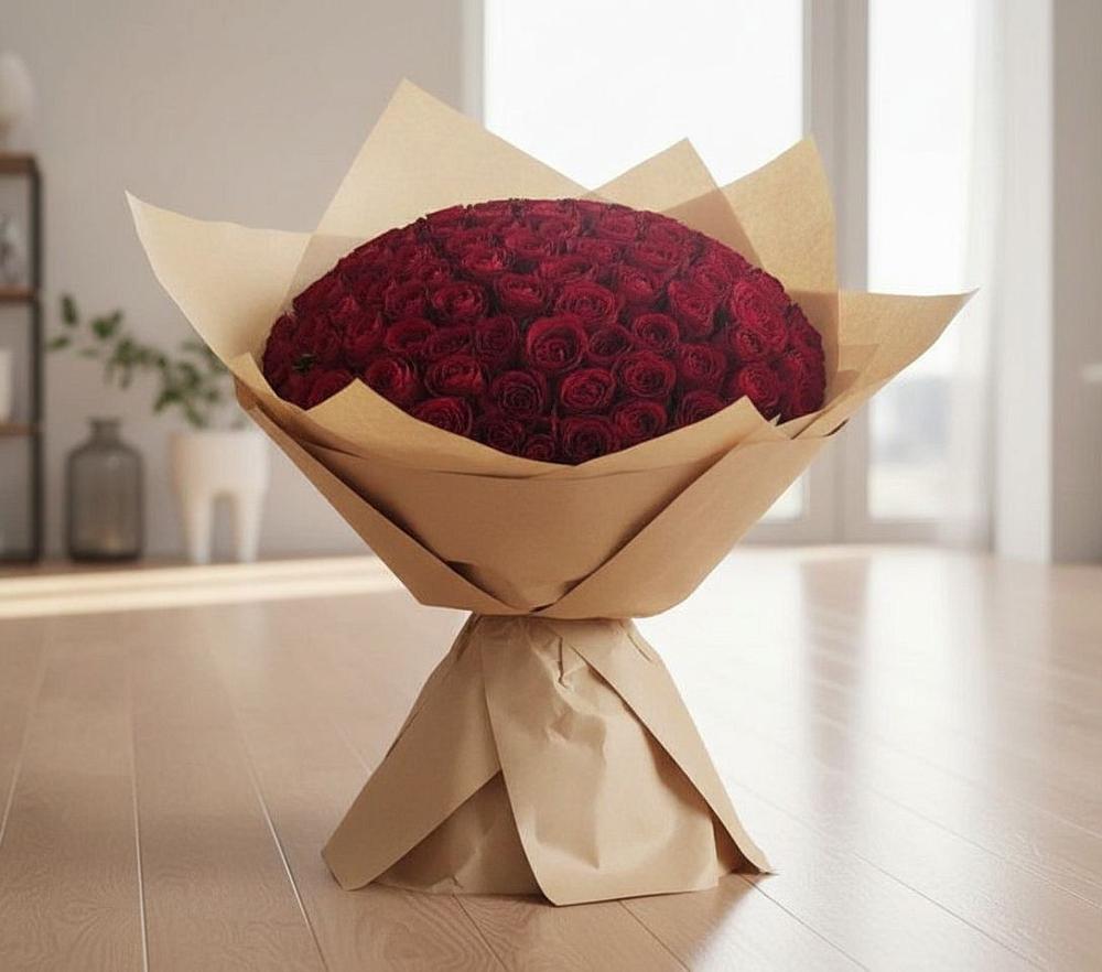 Букет 101 Красная роза в Новосолдатке