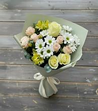 Букет цветов из:  Альстромерии, Розы и Хризантемы в Новосолдатке