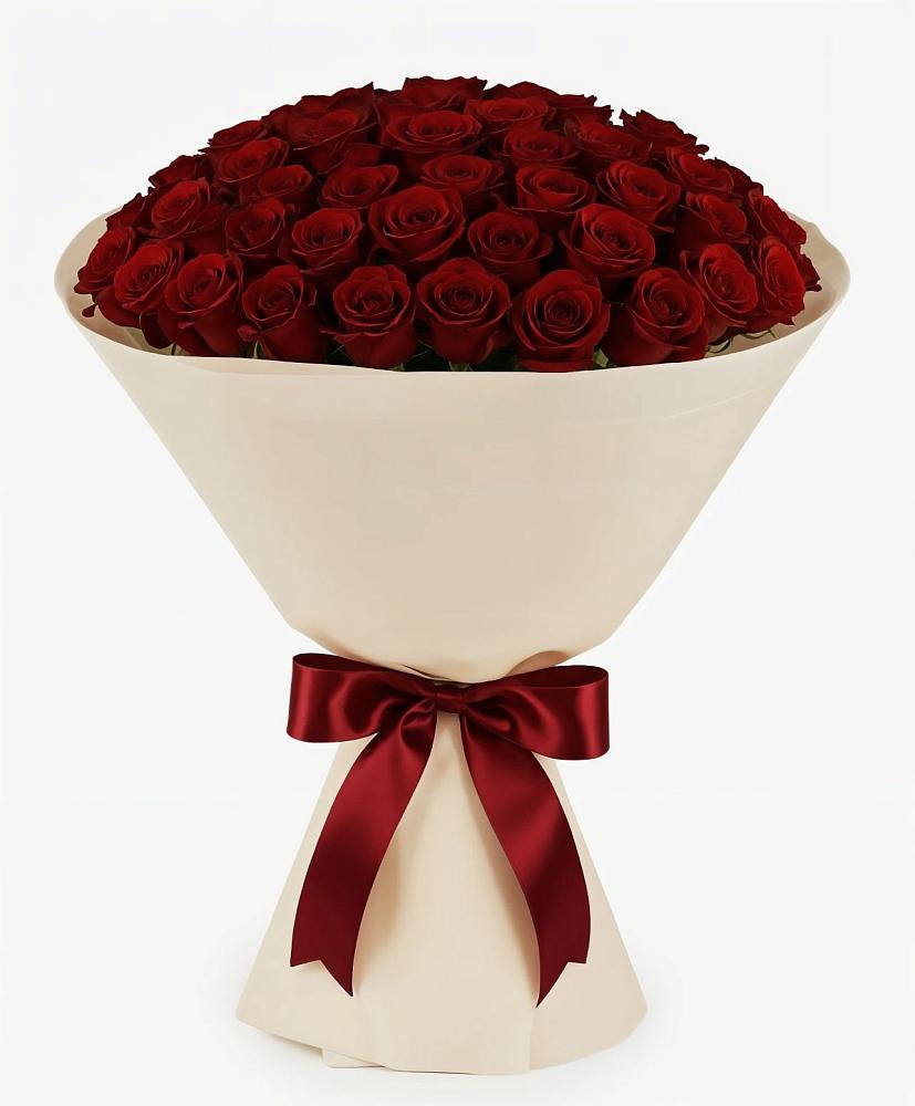 Букет 101 Бордовая роза Блэк Бакарра в Новосолдатке