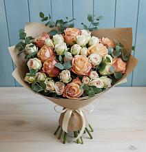 Букет цветов из:  Альстромерии и Розы в Новосолдатке